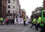 UK Uncut Manchester Road Block Legal Aid Protest